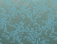 8. Ткань скатертная  Мати рисунок Мимоза голубая+серебро