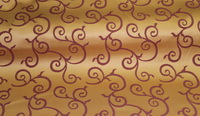 3. Ткань скатертная  Мати рисунок Вензель бордо+золото